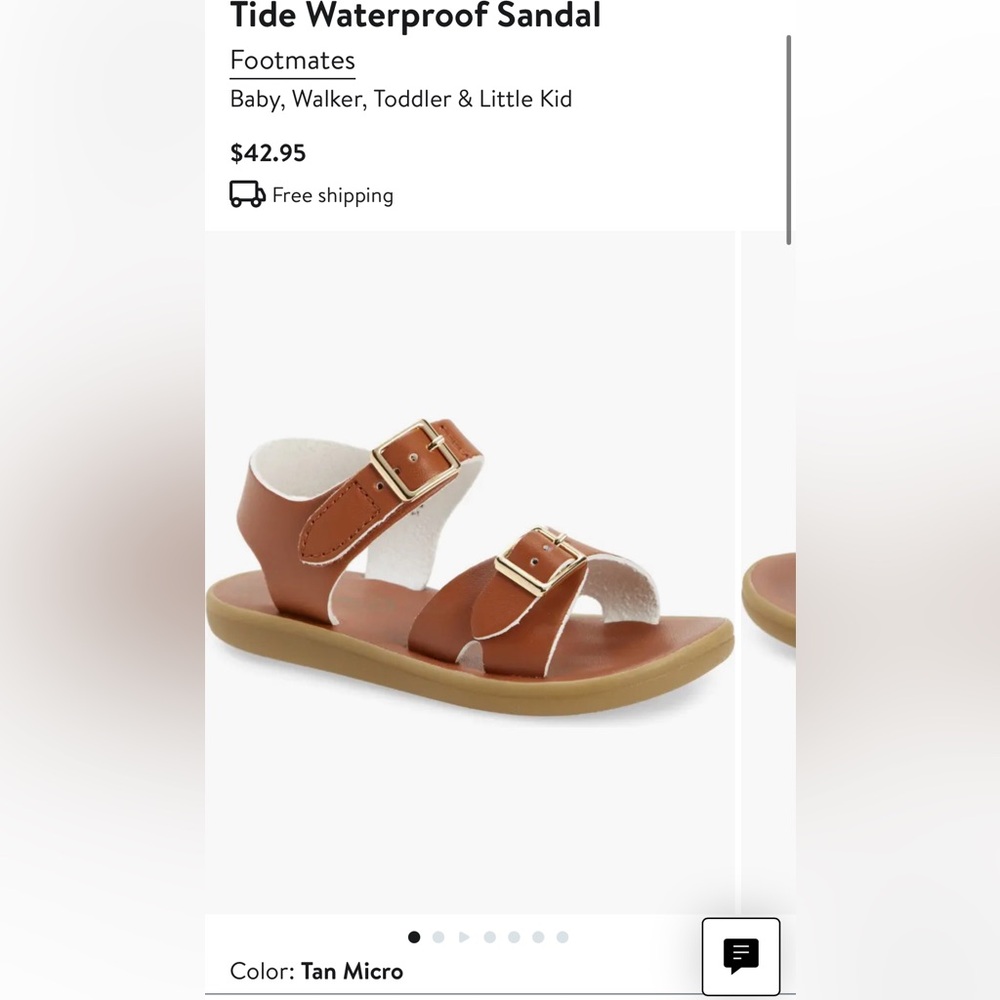 Footmates Tide Waterproof Sandal - Brown. Toddler size 5 EUC!